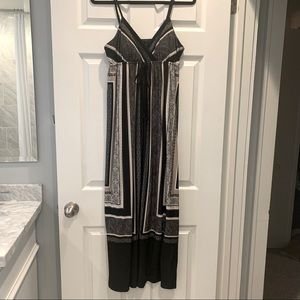 INC Illusion Scarf Spaghetti Strap Maxi Dress- Small